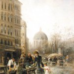 Barbarini Emil - Marktstimmung und Mädchen mit Reifen